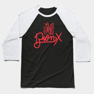 Bronx New York Graffiti Tag by a Wordsmith - Authentic Urban Design Baseball T-Shirt